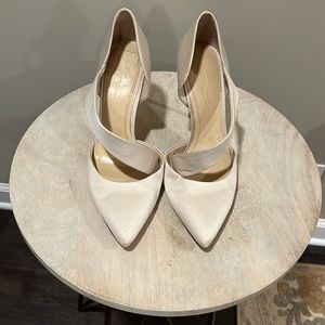 Vince Camuto White Strappy Stiletto Heels